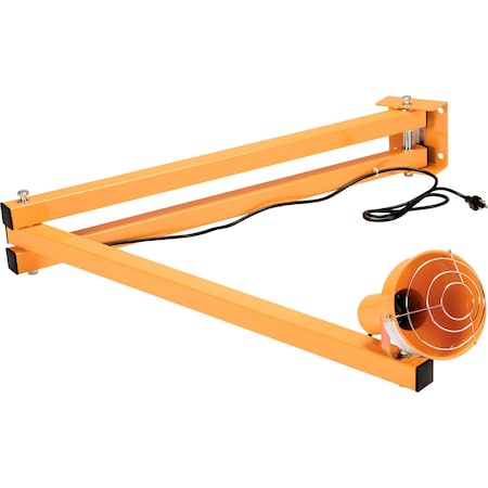 Global Industrial Double Arm Dock Light, 60in Reach, Screw-In Med. Base, Par38 Bulb Compatible 812429